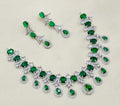 American diamond stone necklace with earrings
