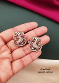 Victorian Finish Peacock design Studs