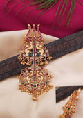 Real kempu pendant 18k gold plated hair accessories