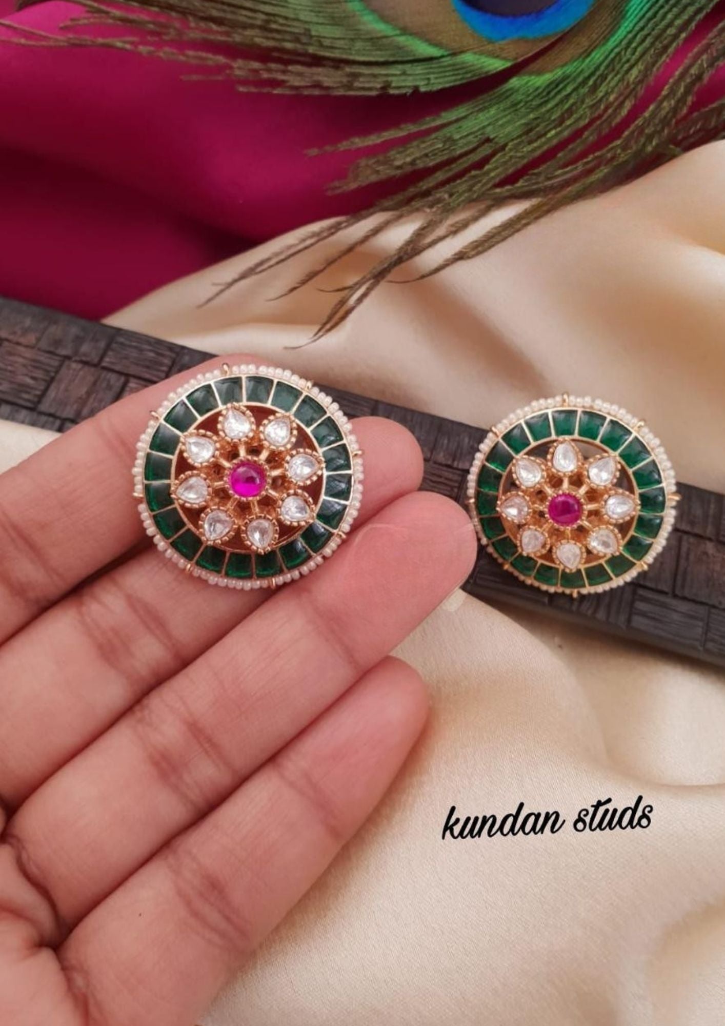 Kundan stone gold plated Earrings