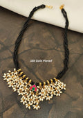 Jadau kundan with rice beads multilayer mangalsutra