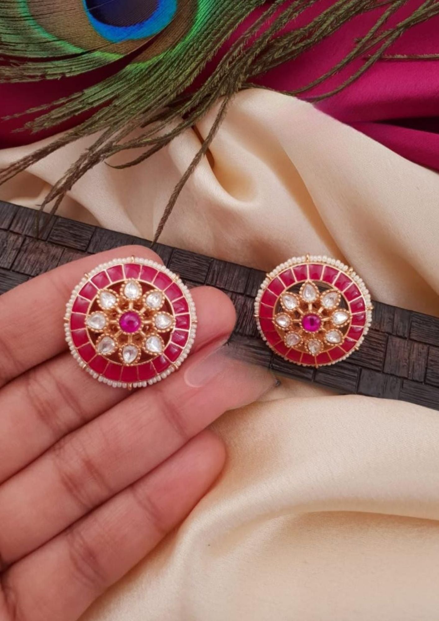 Kundan stone gold plated Earrings