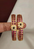Jadau Kundan stone gold plated bangles