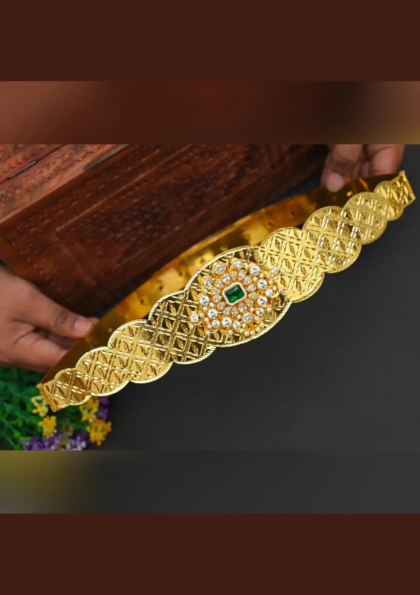Kundan stone gold plated Adult hip-belt