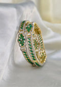 American diamond stone gold plated openable bangles