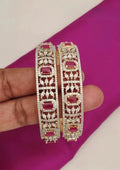 American diamond stone gold plated bangles