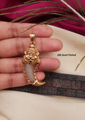 Lord narsimha gold plated pendant