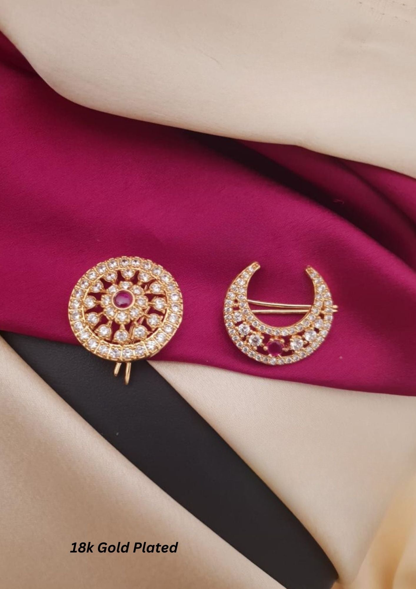 Kundan stone gold plated hair accessories