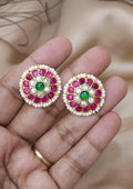 Kudan stone gold plated earrings