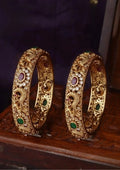 Kundan stone gold plated bangles