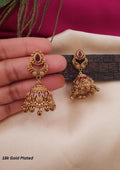 Kundan stone gold plated earrings