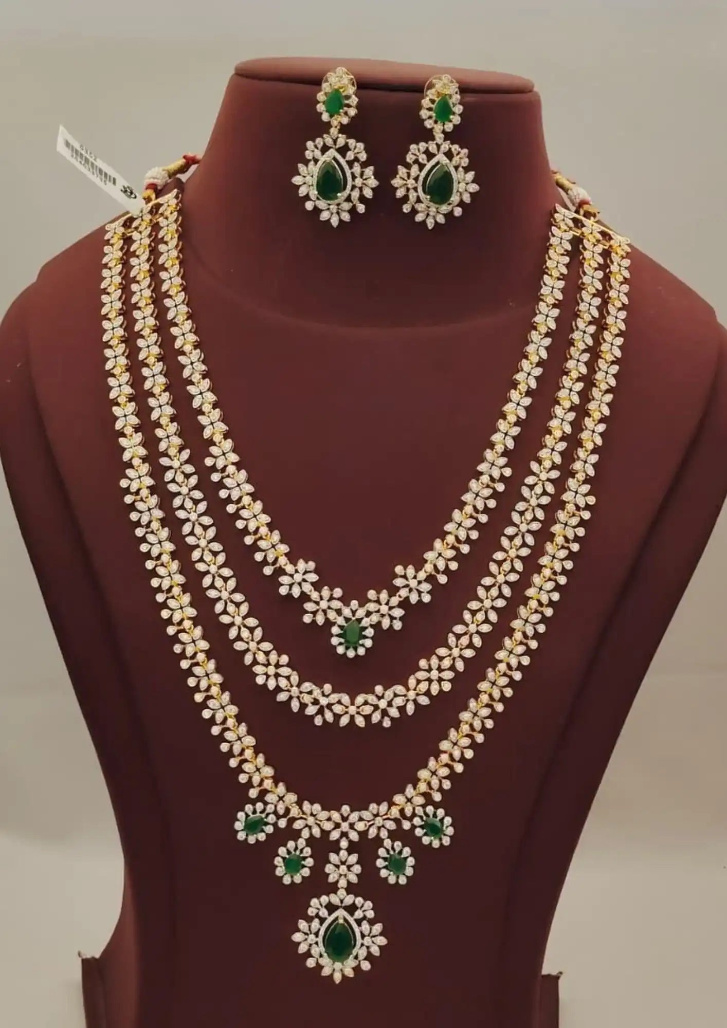 Pure Zirconian Diamond bridal Necklace with Earrings