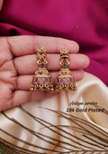 Kundan stone gold plated earrings