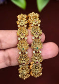 Kundan stone 18k gold platted temple jewellery bangles