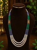 Pearls and beads 18k gold plated temple jewellery haram