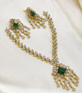 Kundan stones 18k gold plated necklace with earrings
