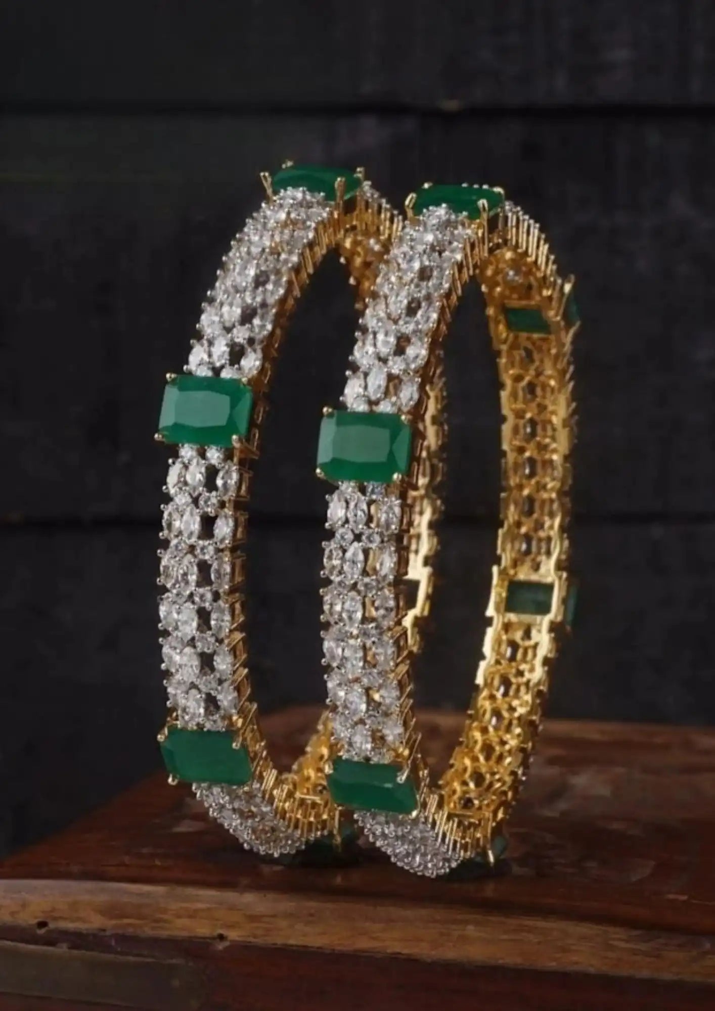 American diamond stones bangles