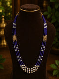 Pearls and beads 18k gold plated temple jewellery haram