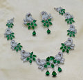 American diamond stones necklace with earrings