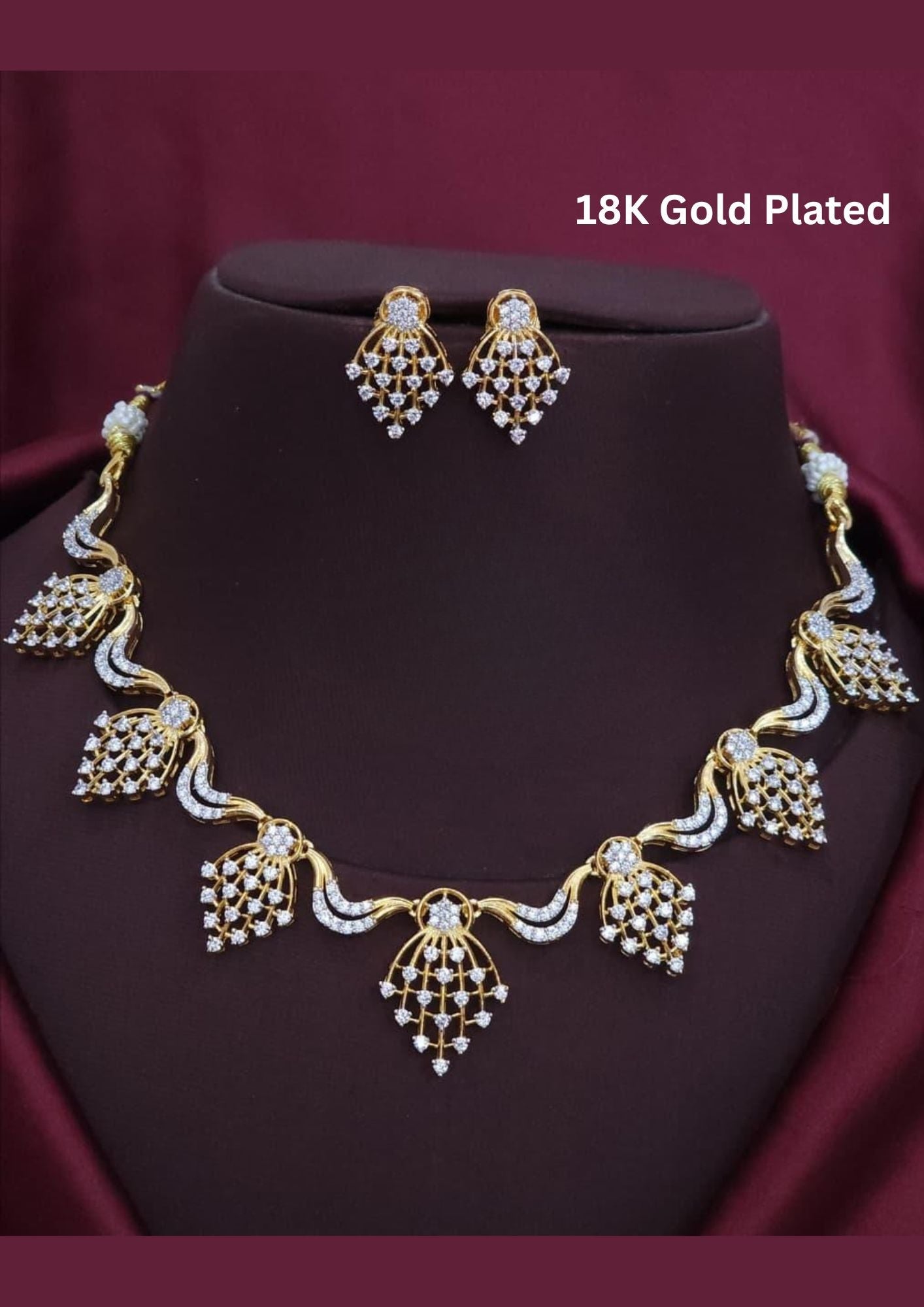 American diamonds necklace set  with earrings