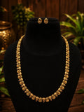 Kundan stone gold plated necklace with earrings