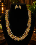 Kundan stone mango long Haram with earrings