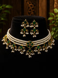 Premium jadau kundan swaroski necklace with earrings