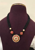 Jadau kundan stone black beads mangalsutra